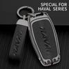Car Key Case Great Wall Hover Jolion H6  H7 H4 H9 F5 F7 F7X F7H H2S Gmw Dargo Shell Keychain Zinc Alloy Leather Car Key Case