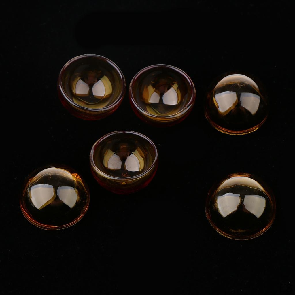 6 Pcs Pendant Charm Half Globe Glass Container for