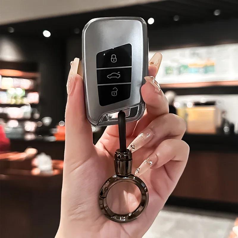 Dla VOLKSWAGEN VW Pokrowiec Etui Uchwyt Obudowa Brelok TPU do Kluczy Samochodowych dla VW Volkswagen Passat B6 B7 B8 CC Arteon Magotan GTE Brelok do Kluczy Samochodowych