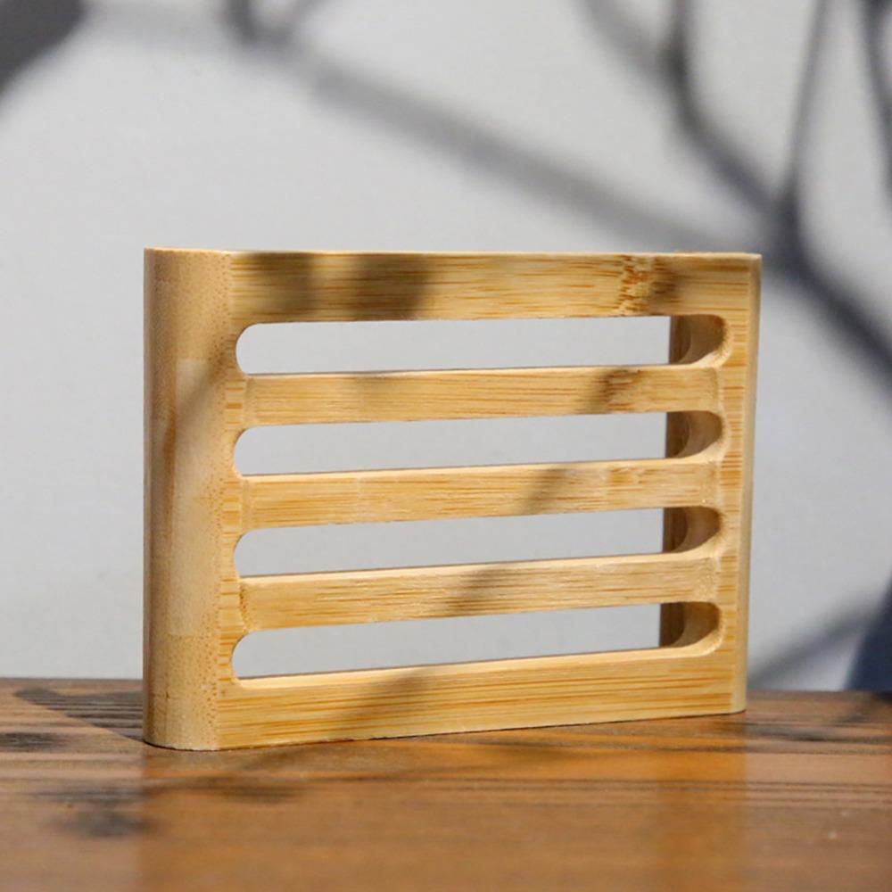 Wood Color Drainage Soap Dish  Bathroom Cabinet Small Daily Sundry Storage