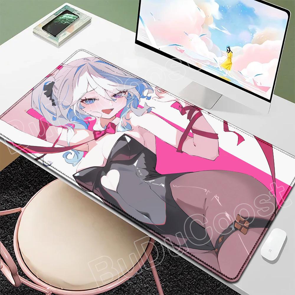 New Wallpaper Gamer Genshin Furina Mouse Pad Anime Gaming Mouse Pad HD Printing Table Pads Rubber Desktop XXL Mousepad Desk Mats