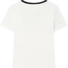 FILA X MAISON KITSUNE Original Fashion Casual Letter Slim Fit Short Sleeve T-Shirt Women T-Shirts Cloud-White F11W529108F-WT