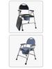 Foldable Stainless Steel Toilet Chair with Backrest for Elderly & Pregnant Women