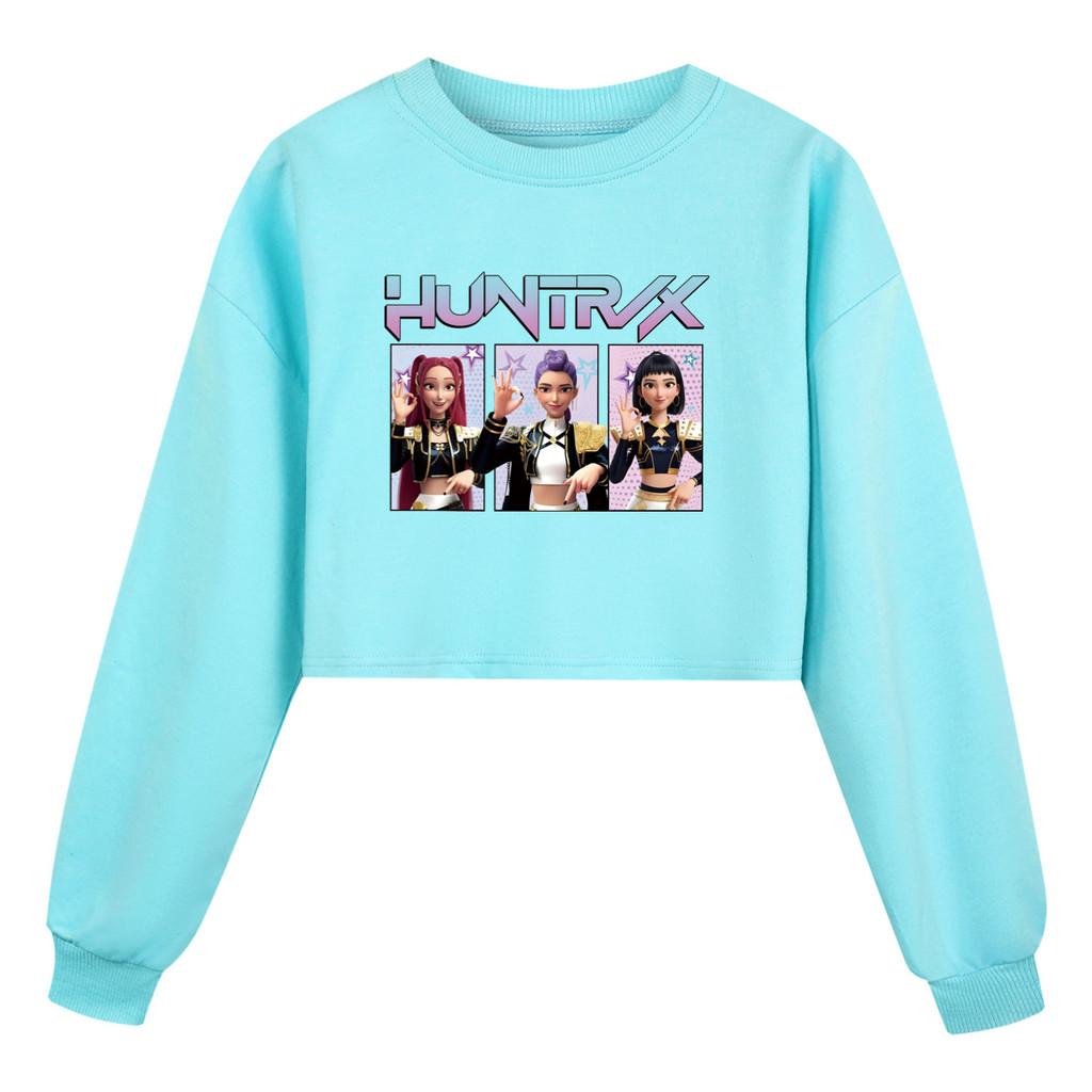 

5233 Kids Girls Rumi Zoey Mira Printed Casual Long Sleeves Round Neck Sweatshirt Top 120cm небо синє кольору