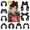 Chinese Style Hanfu Wig Headband Vintage Headwear Retro Hair Chignon Ancient Hanfu Wig  Photography