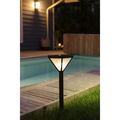 Solar Lantern Stainless Steel Pearl Glass 25 Lumens Warm White - GALIX