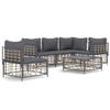 VidaXL Garden Lounge Set 6 Pcs with Anthracite Cushions Wicker, Lounge Set, Outdoor Lounge Set, 3186765