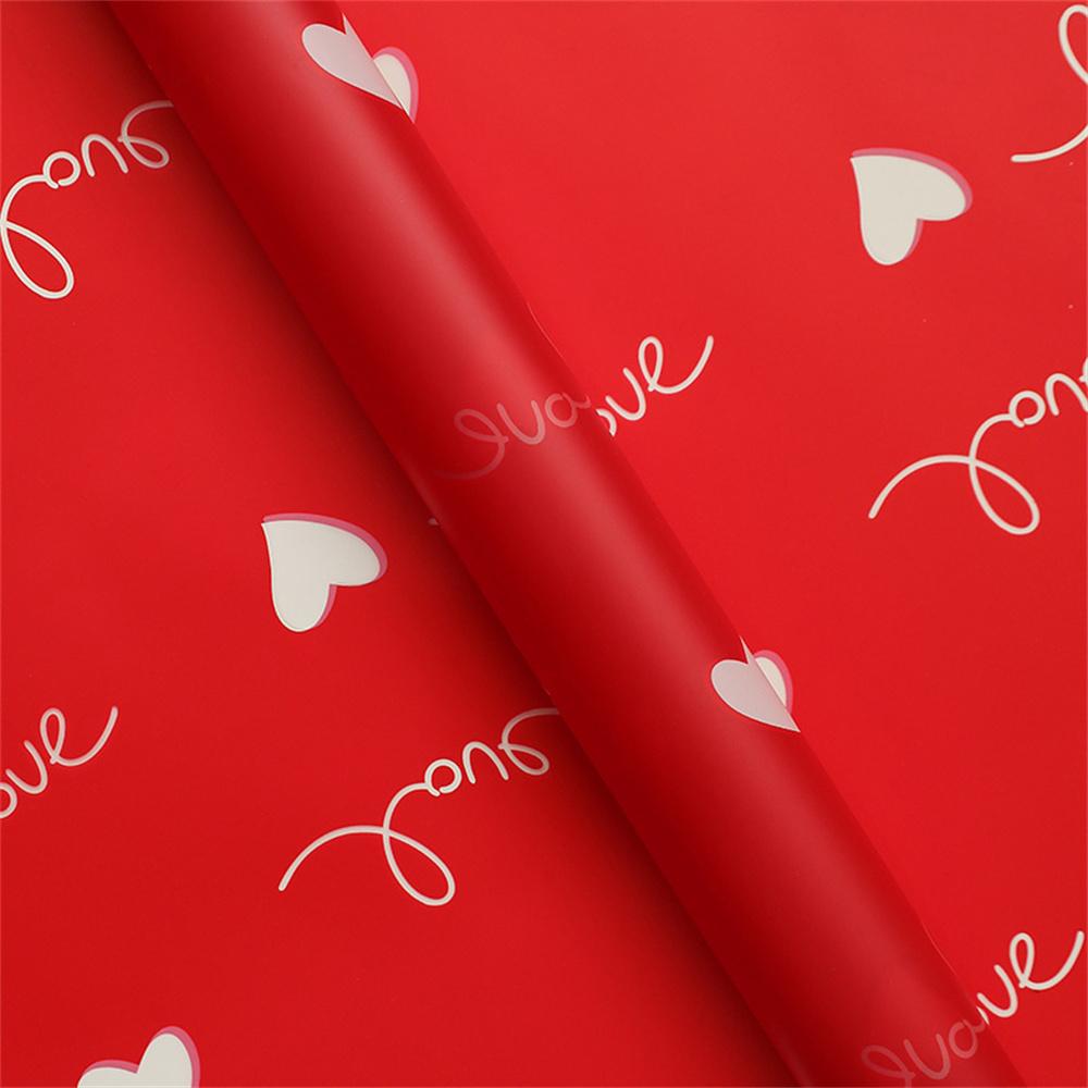 20pcs 57*57cm Flower Wrapping Paper Love Pattern Gift Packaging Paper Diy Handmade Craft Valentine's Day Floral Decor Material