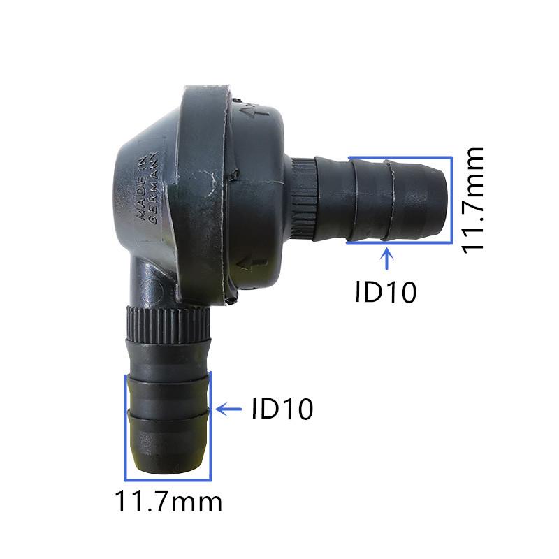 ID6 ID8 ID12 elbow 90 degree one-way valve L type non-return valve one way valve air pump vacuum check valve for car original1pc