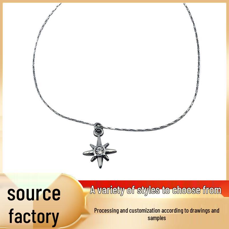 European Hot Selling Star Necklace & Bracelet Set: S925 Custom Design by Drawing 18K