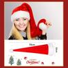 Weihnachtsmütze aus Plüsch, schwarz/rot, Weihnachtsmannmütze, Weihnachtsdekoration für Kinder, für Neujahr, Zuhause, Weihnachtsmann, Geschenk, Partyzubehör