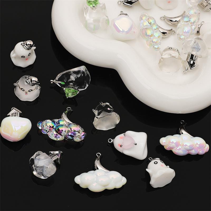 1 peça/saco Pingente de Resina DIY Pulseira Colar Brincos Acessórios de Joalheria