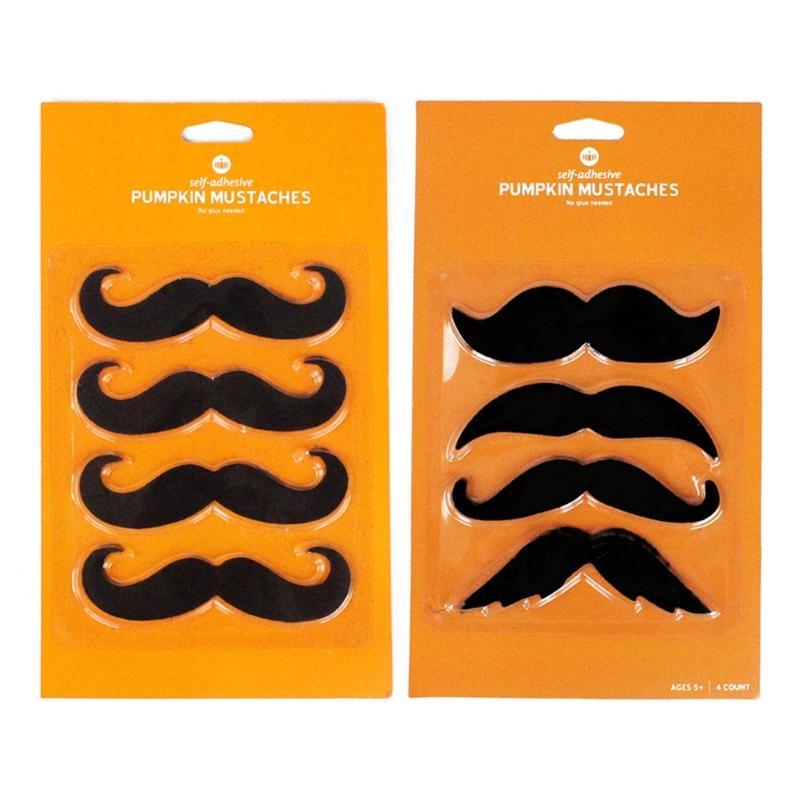 4Pcs Fake Moustaches Artificial Beard Stick On Moustaches Self Adhesive Fake Beard for Halloween Masquerade Photo Props