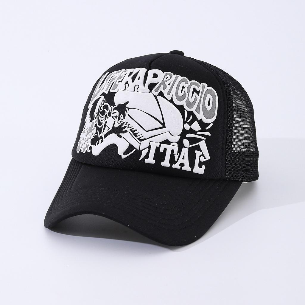 Alphabet Piano Printed Sun Hat Male And Female Couples Net Hat Truck Hat Versatile Breathable Baseball Cap