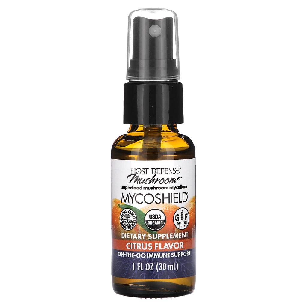 Mushroom, Mycoshield Spray, Citrus Flavor, 30Ml(1Fl Oz)