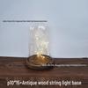 LED Sea Urchin Night Light with Preserved Flower in Glass Cover