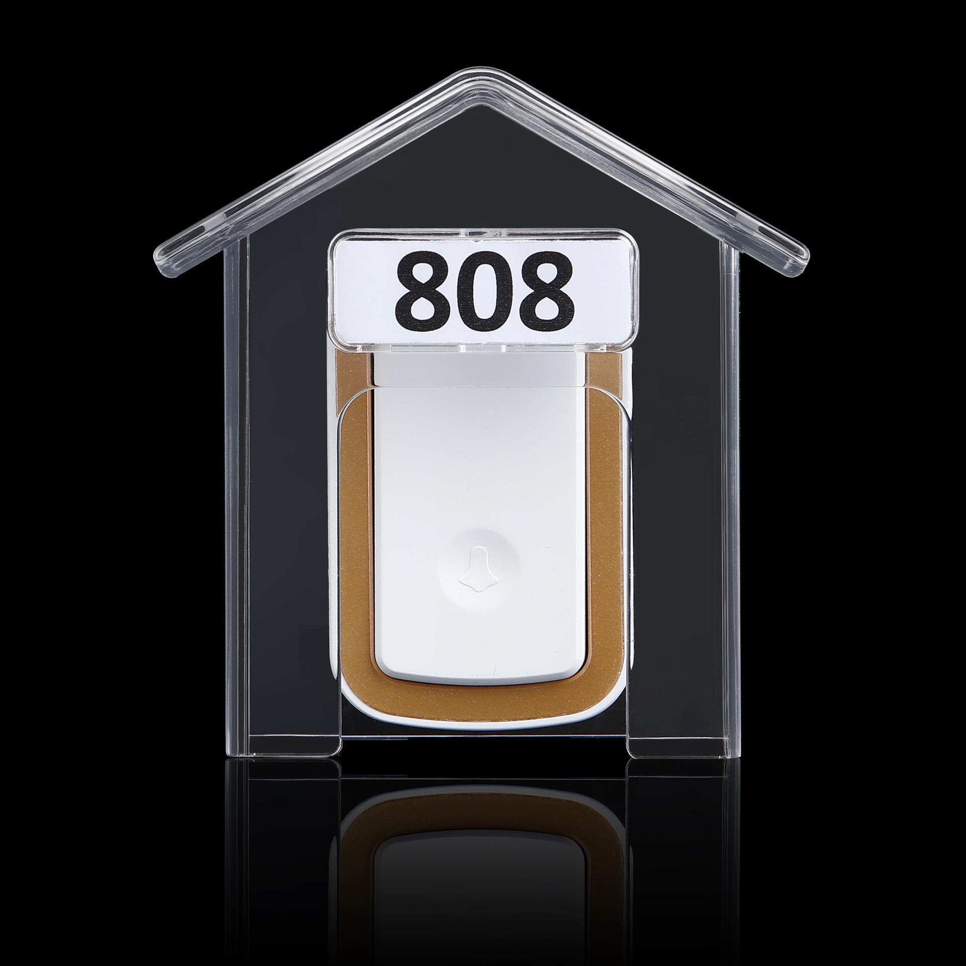 Ding Dong Wireless Doorbell Waterproof Rain Cover - Transparent, Adhesive, Outdoor Switch Protector