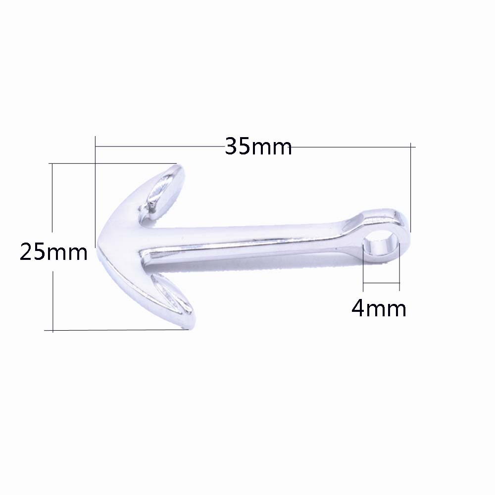 10pcs /lots Gold/Gun Black/Silver Plated Zinc Alloy Anchor Hooks Charm DIY Bracelet Attachment Fastener Jewelry Handmade