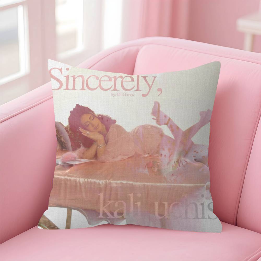 Singer Pop K-Kali Uchis Pillow Gift Home Office Decoration Bedroom Sofa Car Cushion Cover Case 45X45