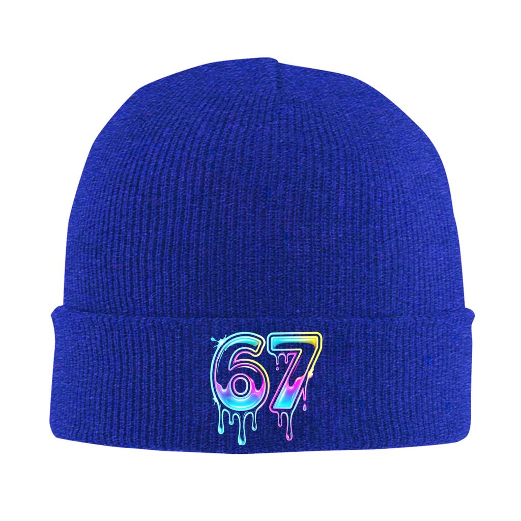 Sex Sju Glass Dropp Cool Meme 67 Rolig 6 7 Stickad Mössa Mössor Kpop Varm Mjuk Dam Herr Mössor Vinter Casual Kepsar
