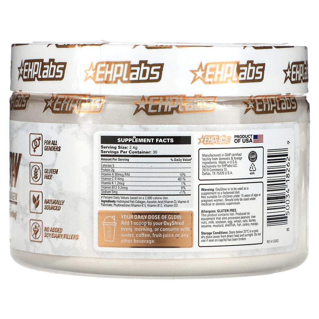 Oxyglow, Natural Marine Collagen, 72G(2.53Oz)