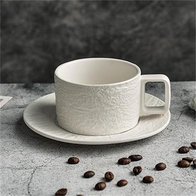 Shangqi Elegant White Ceramic Coffee Cup Set