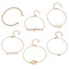 Promotional Combination Bracelet, Fashion Leaf Infinity Symbol Point Diamond Bracelet Bracelet 6-Piece Set