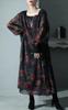 Guldfärgad Japan Plus Size Lång Fyrkantig Blommig Damklänning, Ärmar, Halsringning, Mönster, Organza, Utsvängd, Fodrad, Höst/Vinter, Vår, 4L-5L, Svart, nw-23038