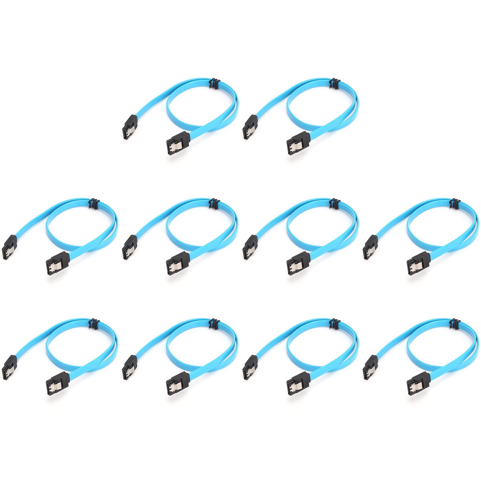 

10 шт. кабель Serial ATA, кабель для передачи данных на жесткий диск, адаптер Serial ATA3.0 для SSD CD-драйвера CD WriterBlue синий