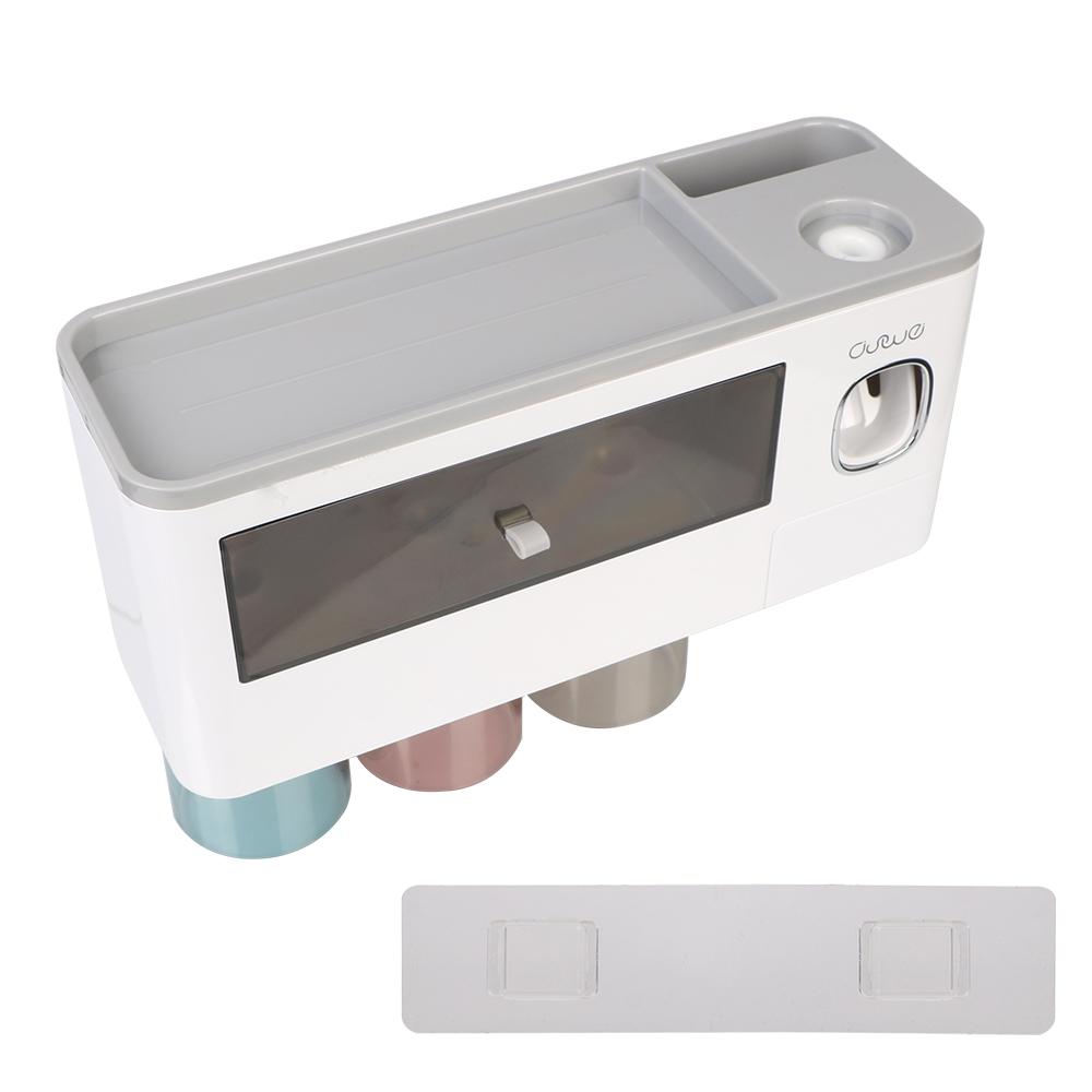 

Автоматический многофункциональный держатель зубной щетки с магнитной адсорбцией на 2/3/4 чашки, без проколов, дозатор зубной пасты