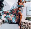 Europäischer Stil Damenbekleidung Sommer Print Maxikleid