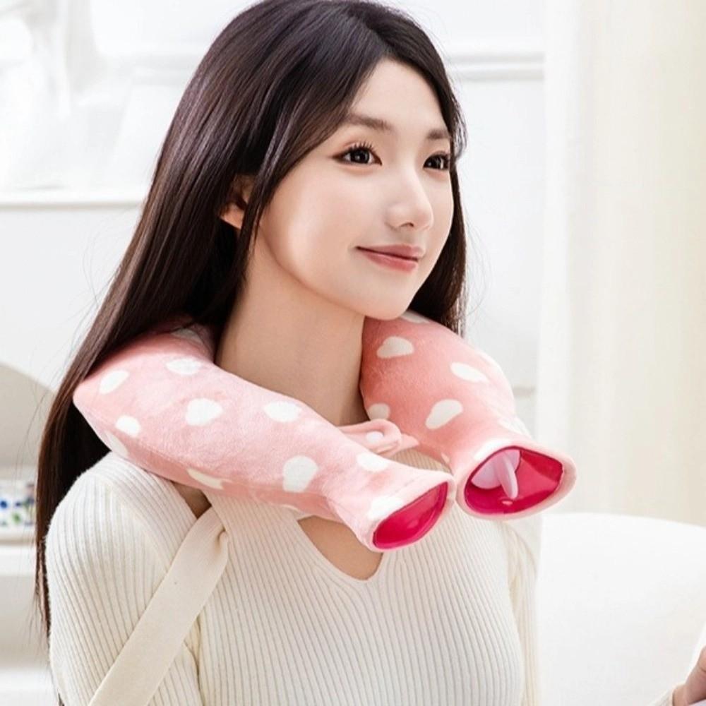 Portable U-shaped Hot Water Bag Thickened Neck Protector Icy Cooling Neck Bag  Office