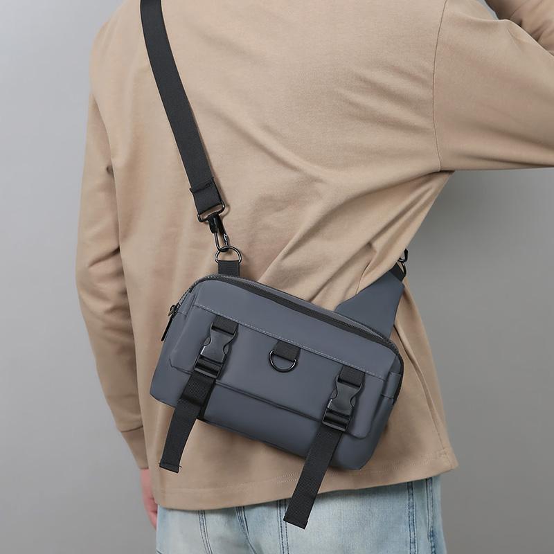 Nylon Crossbody Bag for Men Multiple Pockets