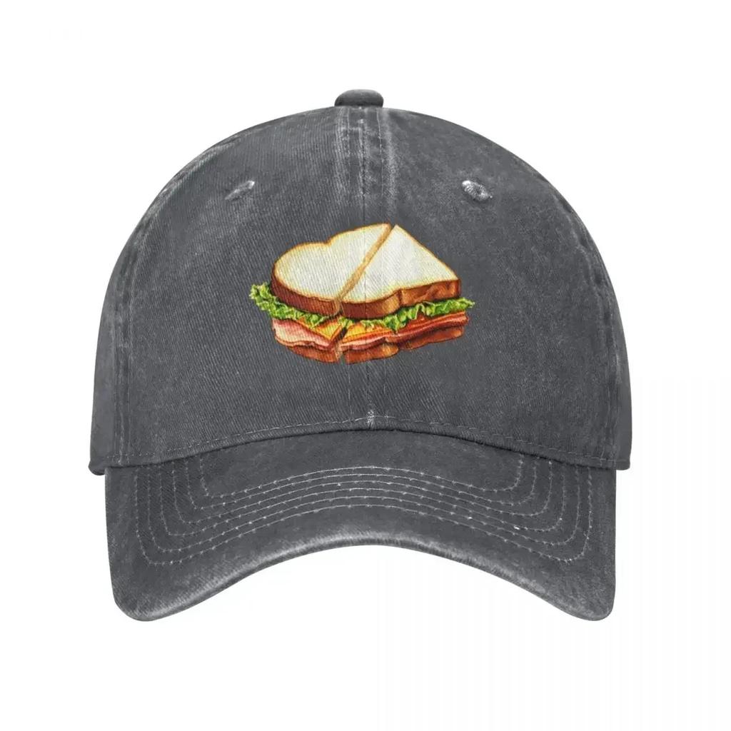 Ham Sandwich Pattern Baseball Cap Hat Unisex Luxury Sunscreen Trucker Cap Unisex Golf Wear Womens