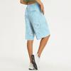 Damen Sommer Mode Gestreift Floral Print Knielang Leichte Elastische Taille Lässige Taschenshorts