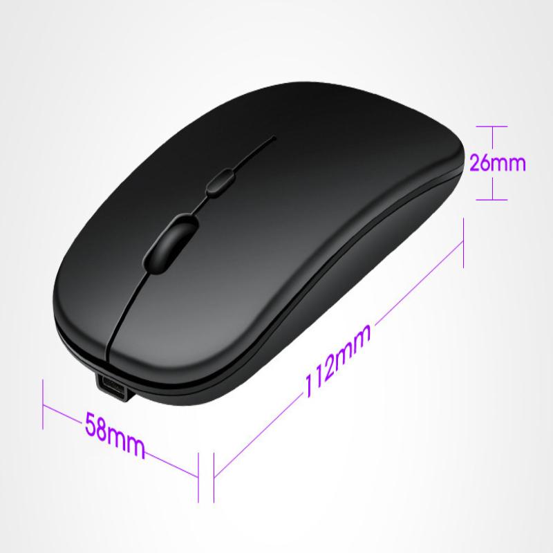 Rechargeable Wireless Mouse Bluetooth-compatible 2.4GHz Dual Modes Computer Mice with Nano Receiver for PC Laptop Macbook