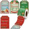 1roll Merry Christmas Gift Tags Santa Claus Labels Stickers Holiday Gifts From Cards Accessories Home Party Decor Supplies