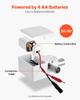 Touchless Bathroom Sink Faucet, Automatic Motion Sensor Restroom Toilet Faucet Cold Water with Hole Cover Plate, Battery Operated for 9.5 mm Pipe