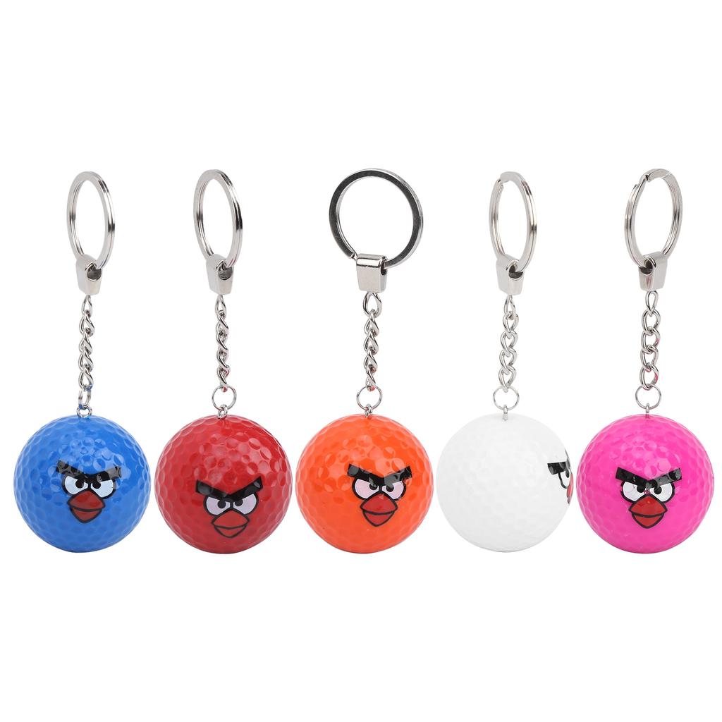 5pcs Golf Practice Balls with Keychain Sports Keyring Golf Training Balls Golfer Gift