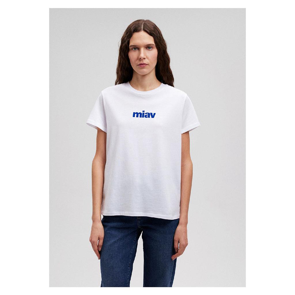 Biała koszulka Miav z nadrukiem Regularny krój / Normalny krój 1610622-620