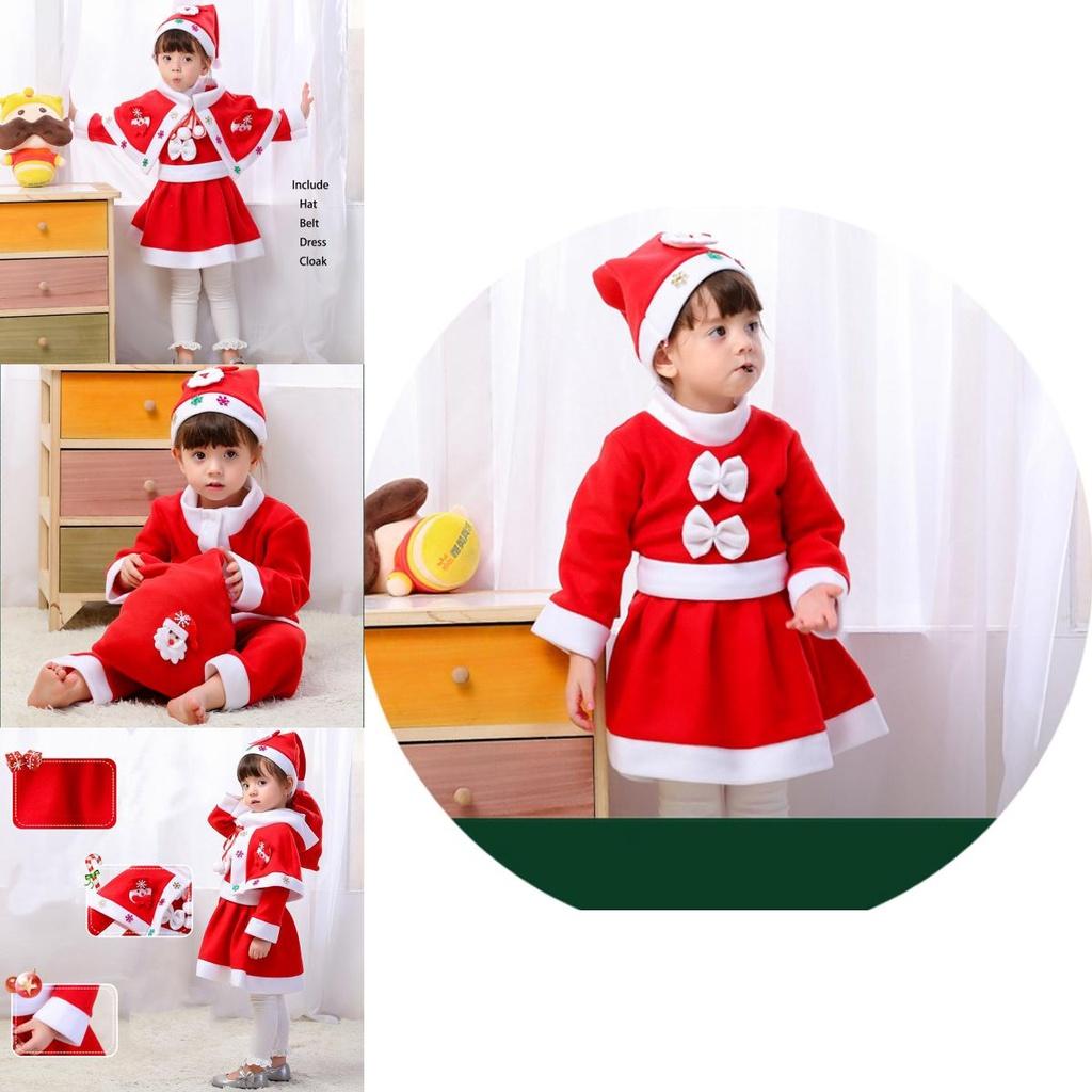 Quality-made Kids' Santa Claus Cosplay Costume For Xmas Party Fancy Dress Outfit