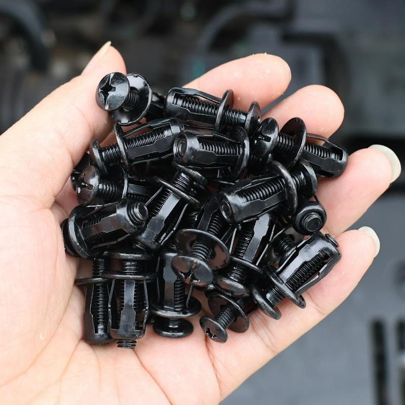 30-5pcs Expansion Screws for Car Licence Plate Fixing Nuts Metal Rivet Panel License Plate Clamp Lock Jack Nuts M4 M5 M6