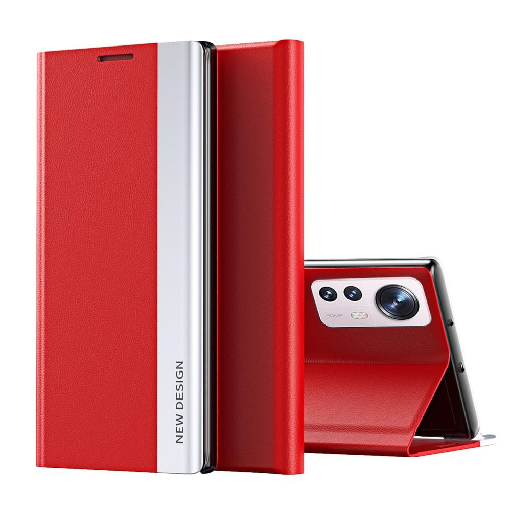 Flip Case for Xiaomi 12 / 12X, Side Magnetic, Red