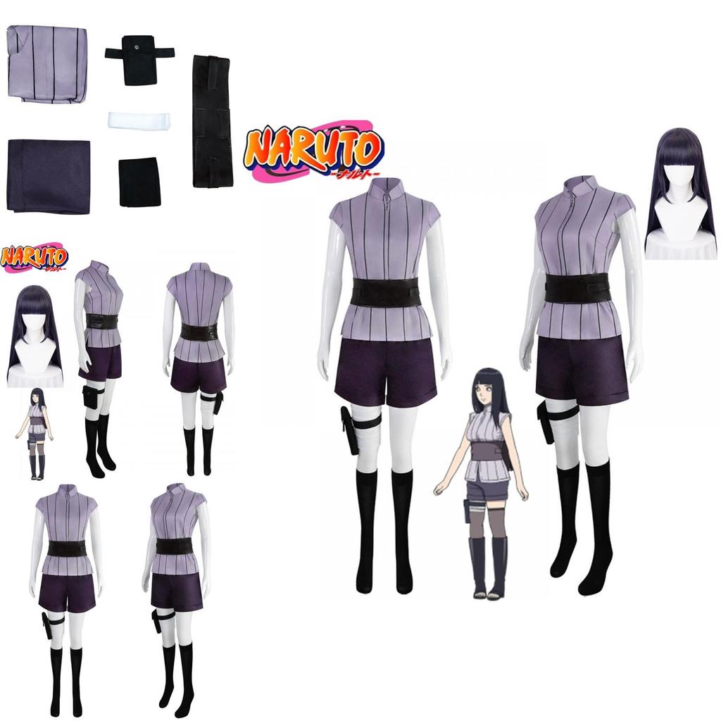 Naruto Hyuga Hinata Costume Cosplay Outfit di Halloween Set Carnevale Regalo
