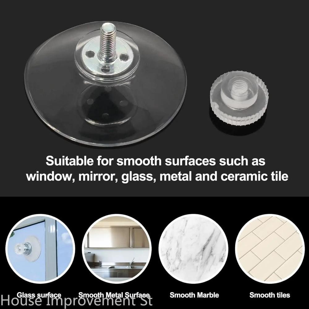 5PCS Plastic Sucker Pad Holder 25/32/41/53 Mm with Screw Clear PVC Sucker Pads Extra Strong Suction Cup Glass Suction Holder