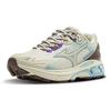 Mizuno Halo Mix Retro Trend Low-Top Running Shoes Women Sneaker White Brown Blue D1GH240816