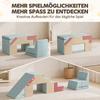 2-Piece Foam Building Blocks for Toddlers with Removable Covers, Indoor Climbing and Crawling Play Set, Blue