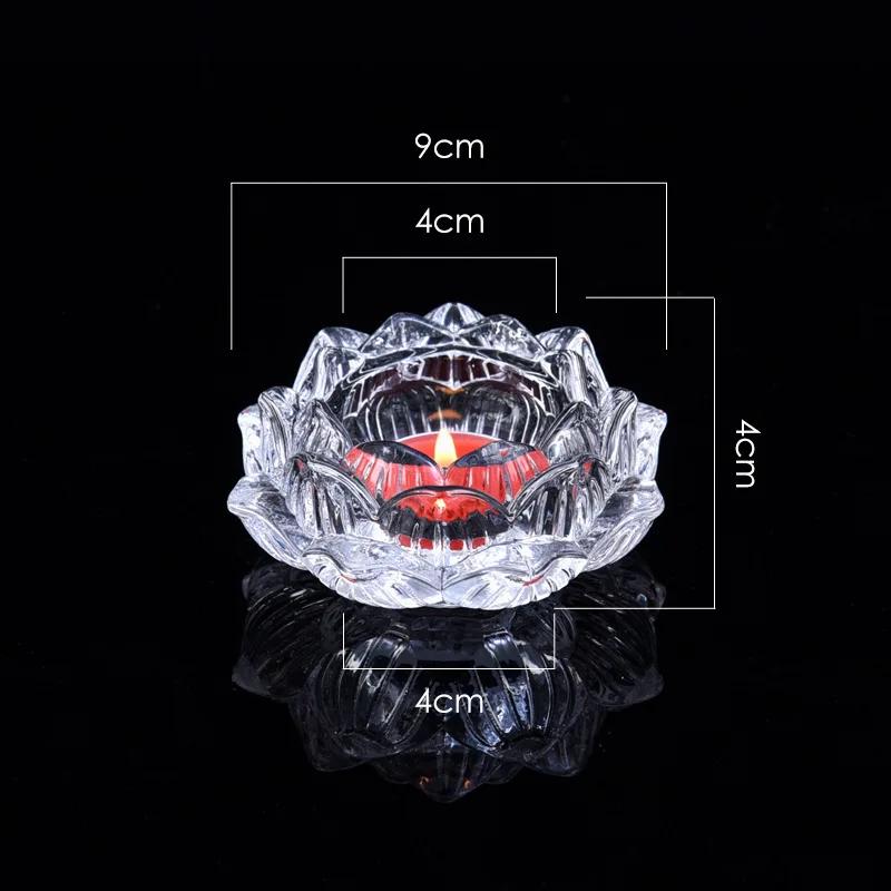 Lotus Shaped Candle Holder, Creative Articles of Worship In Front Buddha, Home, Living Room, Office Decoration, Seven Color, 1Pc