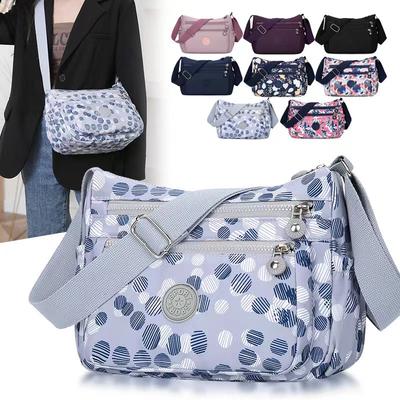 Borsa a Spalla in Tessuto Oxford Multistampa Borsa Multiscomparto Borsa per Cellulare Idrorepellente Borsa a Tracolla da Donna Versatile