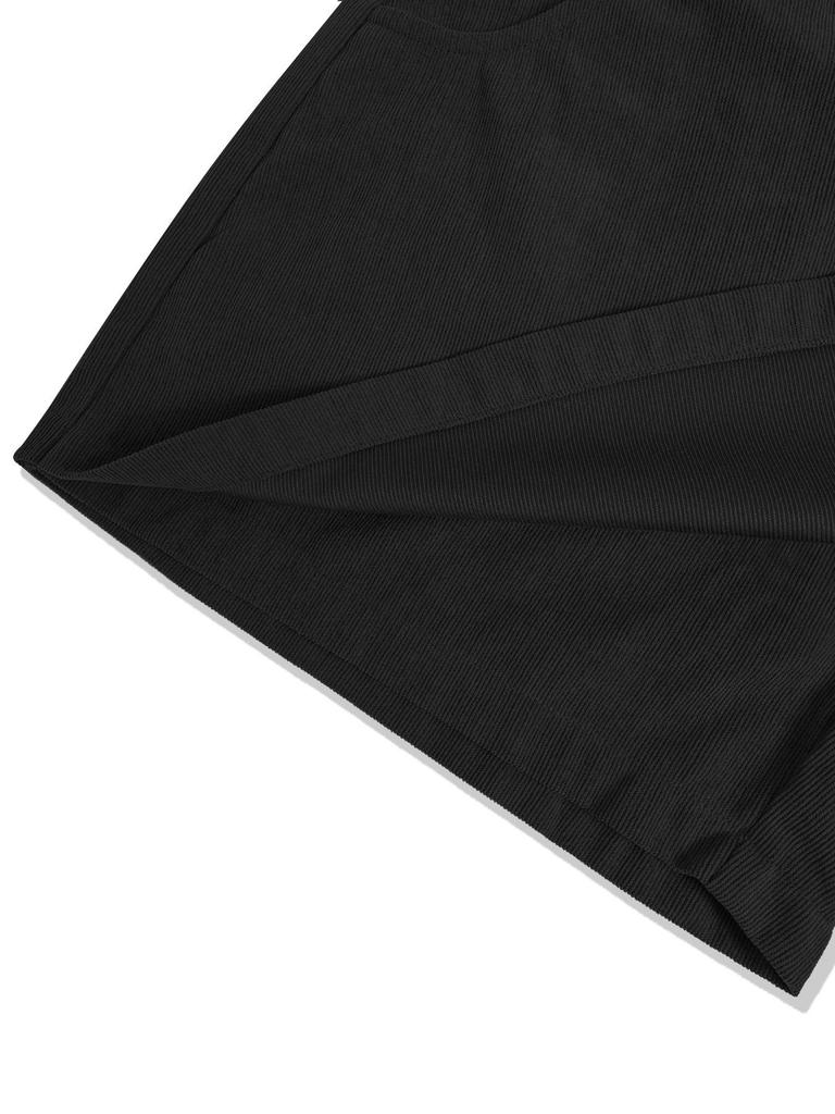 European and American Fashion High Waist Slit Mini Skirt Shorts